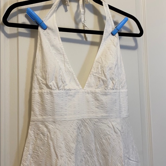 J Crew White 100% Cotton Halter Dress - Size 4 - Picture 2 of 12